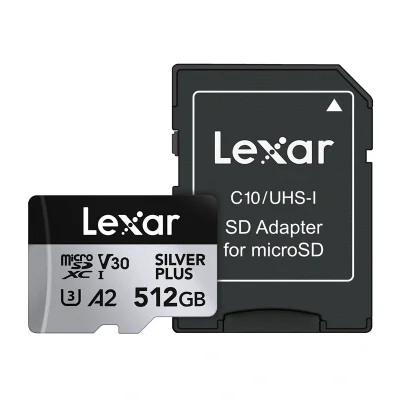 Lexar High-Performance Silver Plus microSDXC 512GB + adaptor