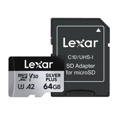 Lexar High-Performance Silver Plus microSDXC 64GB + adaptor
