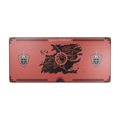 Lexip HBO Game of Thrones, Black, Red, Image, Neoprene, Non-slip base, Gaming mouse pad