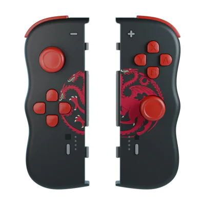 Lexip HBO Game of Thrones Targaryen, Gamepad, Nintendo Switch, Nintendo Switch OLED, Wireless, Bluetooth, Black, Red, Battery