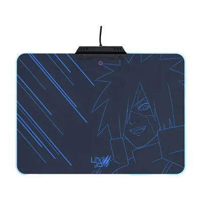 Lexip Madara "Destruction" Naruto Shippuden Mouse Pad – With Rigid Micro-Textured Surface And Rgb Lighting, Black, Image, Multicolour, Non-slip base, Gaming mouse pad