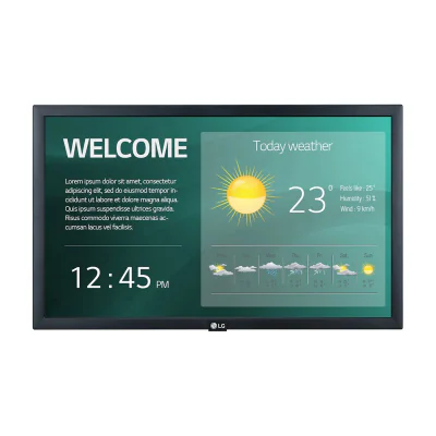 LG 22SM3G-B Digital signage display 54.6 cm (21.5') IPS Wi-Fi 250 cd/m² Full HD Black Built-in processor 16/7, Digital signage flat panel, 54.6 cm (21.5"), IPS, 1920 x 1080 pixels, Wi-Fi, 16/7