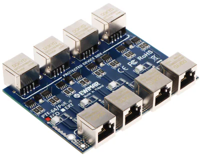 Limitator de supratensiune EWIMAR PTF-64-ECO/POE, 4 canale, RJ45 10/100/1000 Mbps