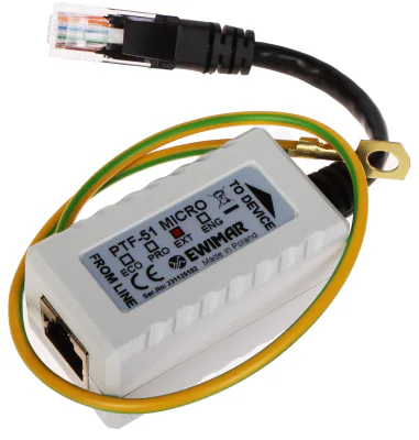 Limitator de supratensiuni pentru PoE EWIMAR PTF-51-EXT/POE/MICRO