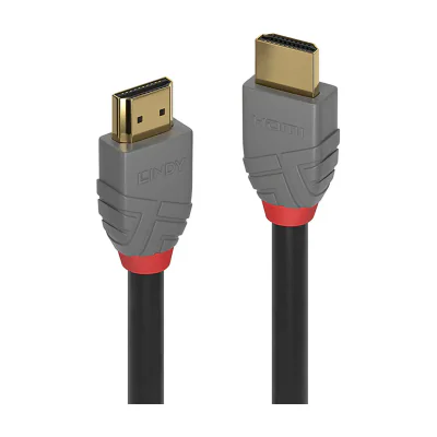 Lindy 10m Standard HDMI Cable, Anthra Line, 10 m, HDMI Type A (Standard), HDMI Type A (Standard), 3D, 10.2 Gbit/s, Black, Grey