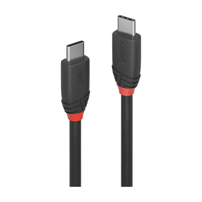 Lindy 1m USB 3.2 Type C to C Cable, 20Gbps, Black Line, 1 m, USB C, USB C, USB 3.2 Gen 1 (3.1 Gen 1), 10 Gbit/s, Black