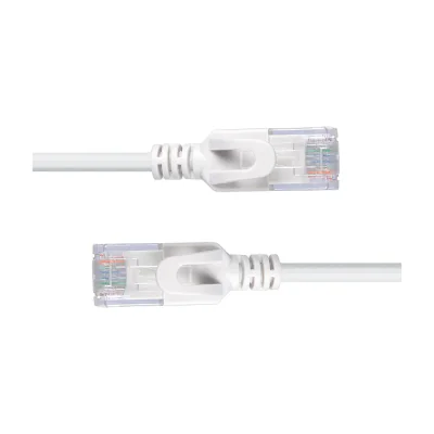 Lindy 2m Cat.6A U/UTP Ultra Slim Network Cable, Grey, 2 m, Cat6a, U/UTP (UTP), RJ-45, RJ-45, Grey