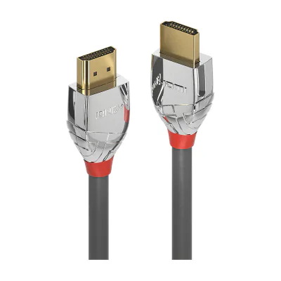 Lindy 2m High Speed HDMI Cable, Cromo Line, 2 m, HDMI Type A (Standard), HDMI Type A (Standard), 4096 x 2160 pixels, 18 Gbit/s, Grey, Silver