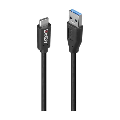 Lindy 36972, 1.5 m, USB A, USB C, USB 3.2 Gen 2 (3.1 Gen 2), 10 Gbit/s, Black