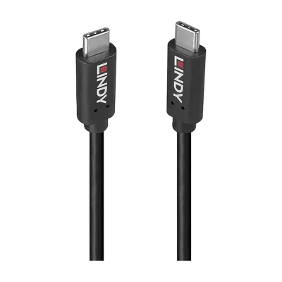 Lindy 36975, 1.5 m, USB C, USB C, USB 3.2 Gen 2x2, 20 Gbit/s, Black