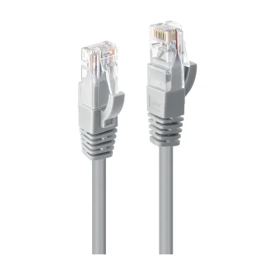 Lindy 3m Cat.6 U/UTP Network Cable, Grey, 3 m, Cat6, U/UTP (UTP), RJ-45, RJ-45, Grey
