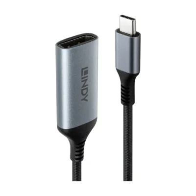 Lindy 43426, 0.15 m, USB Type-C, DisplayPort, Male, Female, Straight