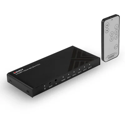 Lindy 5 Port HDMI 18G Switch  Technical details  Specifications  AV Interface: HDMI Interface Standard: HDMI 2.0 Supports Bandwidth: 18Gbps Maximum Resolution: 3840x2160@60Hz 4:4:4 8bit HDCP Support: HDCP 2.2 Supported Audio: Audio Pass-through Separ