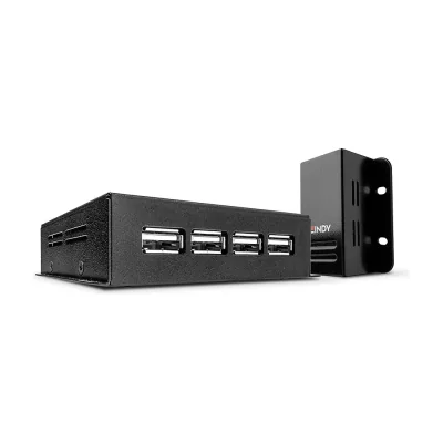 Lindy 50m 4 Port USB 2.0 Cat.6 Extender, Network transmitter & receiver, 50 m, 480 Mbit/s, Cat5, Cat5e, Cat6, NS1021, Phosphor bronze