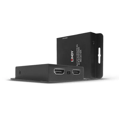 Lindy 50m Cat.6 HDMI & IR Extender with Loop Out  Description  Extends HDMI & IR Signals up to 70m using a single Cat.6 Cable Supports resolutions up to 3840x2160@30Hz 4:4:4 8bit Features a loop-through HDMI output on the Transmitter for local monito