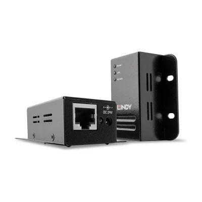 Lindy 50m USB 2.0 Cat.6 Extender, Network transmitter & receiver, 50 m, 480 Mbit/s, Cat5, Cat5e, Cat6, NS1021, Black