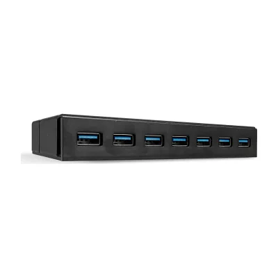 Lindy 7 Port USB 3.0 Hub, USB 3.2 Gen 1 (3.1 Gen 1) Type-A, USB 3.2 Gen 1 (3.1 Gen 1) Type-A, USB 3.2 Gen 1 (3.1 Gen 1), 5000 Mbit/s, Black, Plastic