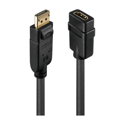 Lindy DisplayPort 1.2 to HDMI 1.3 Converter, 0.15 m, DisplayPort, HDMI, Male, Female, Straight