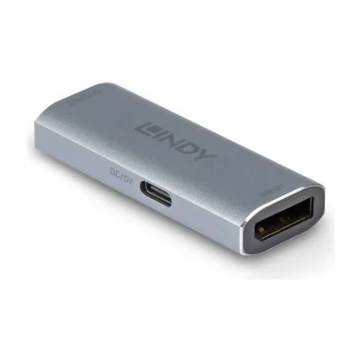 Lindy DisplayPort 1.4 Repeater, 7680 x 4320 pixels, AV repeater, 40 m, Wired, Silver