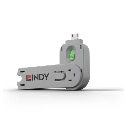 Lindy USB A Port Blocker (fara cheie) Green  Description  USB Type A Dimensions (approx.) WxDxH - 18x75.16x12mm (0.71x2.96x0.47in) Housing Material - ABS Net Weight - 0.008kg (0.02lb) Colour Code -  Green Packaging Type - Polybag Packaging Dimensions