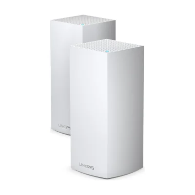 Linksys Velop Whole Home Intelligent Mesh WiFi 6 (AX4200) System, Tri-Band, 2-pack, White, Internal, Mesh system, Tri-band (2.4 GHz / 5 GHz / 5 GHz), Wi-Fi 6 (802.11ax), 4200 Mbit/s