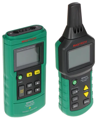 Localizator de cabluri MS-6818, semnal 125 kHz, măsurare tensiune 12-400 V