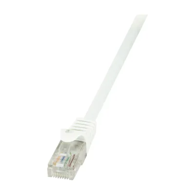 LogiLink 0.25m Cat.6 U/UTP RJ45, 0.25 m, Cat6, U/UTP (UTP), RJ-45, RJ-45, White