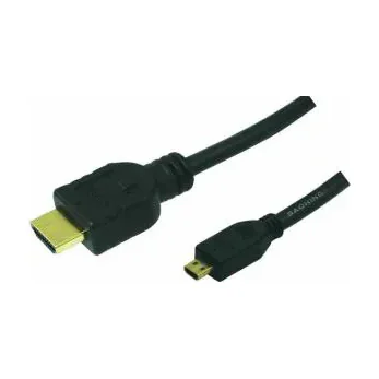 LogiLink 1.5m HDMI to HDMI Micro - M/M, 1.5 m, HDMI Type A (Standard), HDMI Type D (Micro), Black