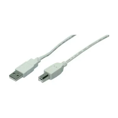 LogiLink 1.8m USB 2.0, 1.8 m, USB A, USB B, USB 2.0, Male/Male, Grey