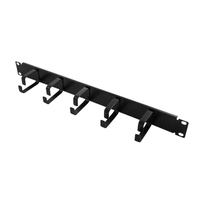 LogiLink 19" Cable Management Bar 1U, Black, 600 g