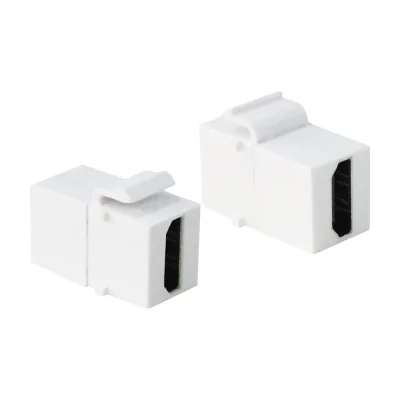 LogiLink 2xHDMI, White, HDMI, HDMI, Gold, 14.5 mm, 29.5 mm