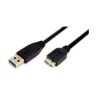 LogiLink 3m USB 3.0, 3 m, USB A, Micro-USB B, USB 3.2 Gen 1 (3.1 Gen 1), Male/Male, Black