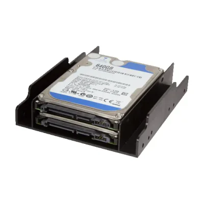 LogiLink AD0010, 2x 3.5", Bezel panel, Black, 2.5", Plastic, 122 mm
