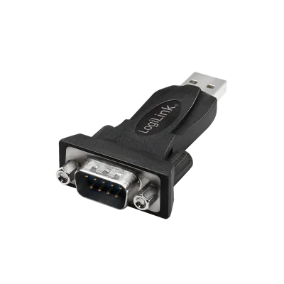 LogiLink AU0002F, USB Type-A, RS-232, USB 2.0, Male, Black, 36 mm, 67 mm