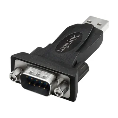 LogiLink AU0002F, USB Type-A, RS-232, USB 2.0, Male, Black, 36 mm, 67 mm