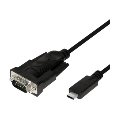 LogiLink AU0051, Black, 1.2 m, DB-9, Male, Male, 1 pc(s)