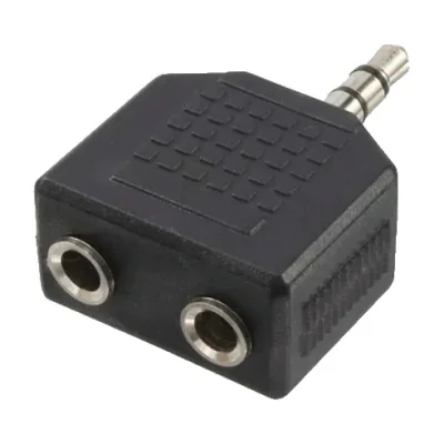 LogiLink CA1002, 3.5mm, 2x3.5mm, Black