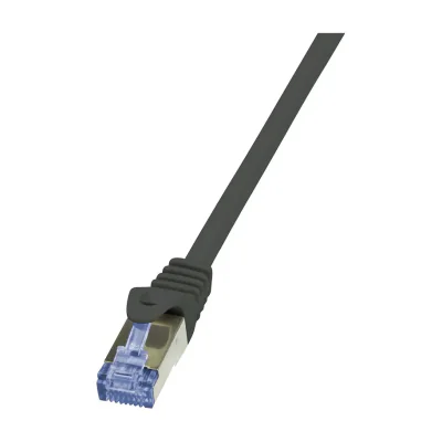 LogiLink Cat6a S/FTP, 2m, 2 m, Cat6a, S/FTP (S-STP), RJ-45, RJ-45, Black