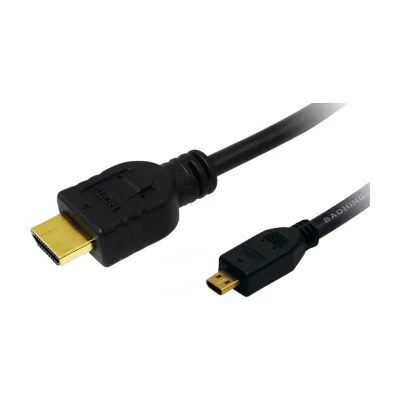 LogiLink CH0032, 2 m, HDMI Type A (Standard), HDMI Type D (Micro), 3D, 8.16 Gbit/s, Black