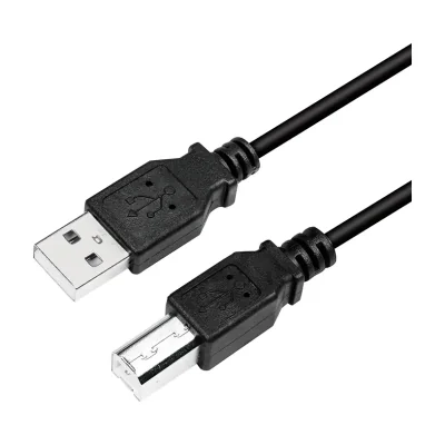 LogiLink CU0007B, 2 m, USB A, USB B, USB 2.0, 0.48 Gbit/s, Black