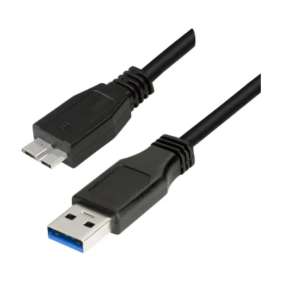 LogiLink CU0026, 1 m, USB A, Micro-USB B, USB 3.2 Gen 1 (3.1 Gen 1), Male/Male, Black