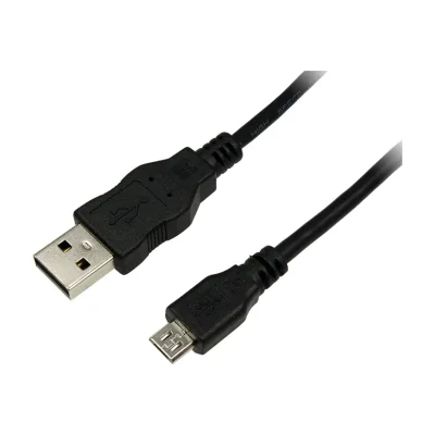 LogiLink CU0059, 3 m, USB A, Micro-USB B, USB 2.0, Male/Male, Black