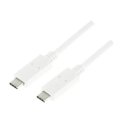 LogiLink CU0130, 0.5 m, USB C, USB C, USB 3.2 Gen 2 (3.1 Gen 2), 10 Gbit/s, White