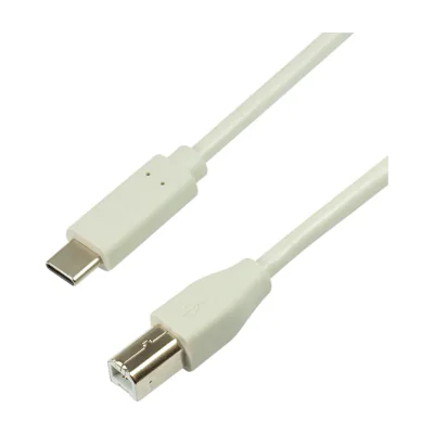 LogiLink CU0160, 1 m, USB C, USB B, USB 2.0, 0.48 Gbit/s, White