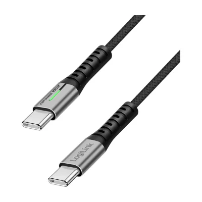 LogiLink CU0432, 1 m, USB C, USB C, USB 3.2 Gen 2x2, 20 Gbit/s, Black