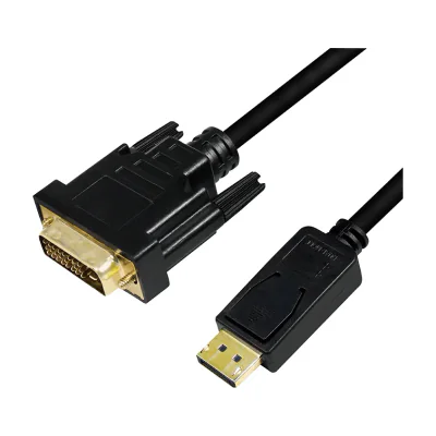 LogiLink CV0132, 3 m, DisplayPort, DVI, Male, Male, Gold
