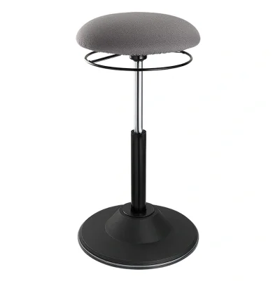 LogiLink Height adjustable wobble stool, Padded seat, Grey, Fabric, Black, 1 pc(s), 113 kg