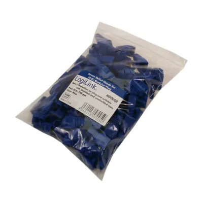LogiLink MP0008, Cable boot, Blue, RJ-45, 100 pc(s)