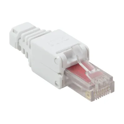 LogiLink MP0025, RJ-45, White, Male, Cat6, 22/26, Gold