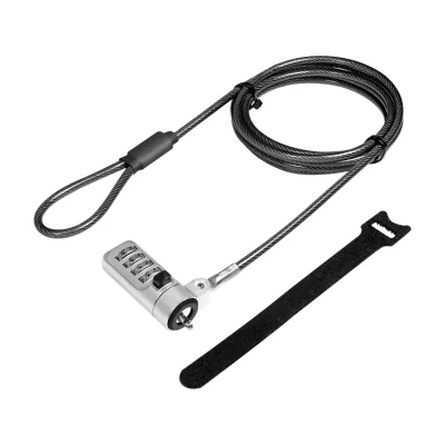 LogiLink NBS010, Noble, Combination lock, Steel, Black, Silver